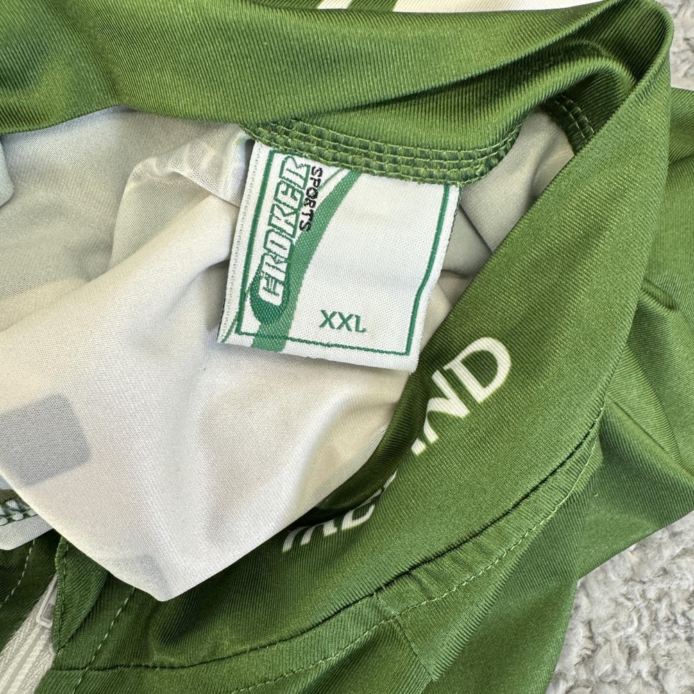 Croker Cycling Jersey Mens XXL Green Ireland 1/4 Zip Pockets Short Sleeve Top - Picture 6 of 7
